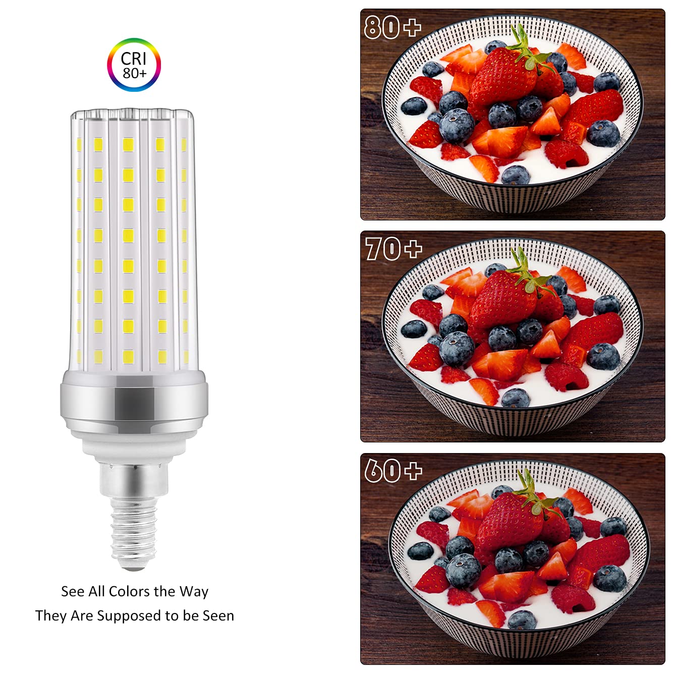 stvono 6 Pack E12 LED Bulb 20W, 150W Equivalent Candelabra Light Bulbs, 6000K Daylight, 2000LM, Non-Dimmable, Ceiling Fan Light Bulbs, Chandelier