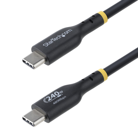 StarTech.com 13ft USB-C Charging Cable, USB-IF Certified USB C Cable, 240W PD EPR, USB 2.0 Type-C Laptop Charger Cord, M/M