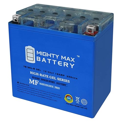Mighty Max Battery YB16CL-B GEL -12 Volt 19 AH, GEL Type, 250 CCA, Rechargeable Maintenance Free SLA AGM Motorcycle Battery