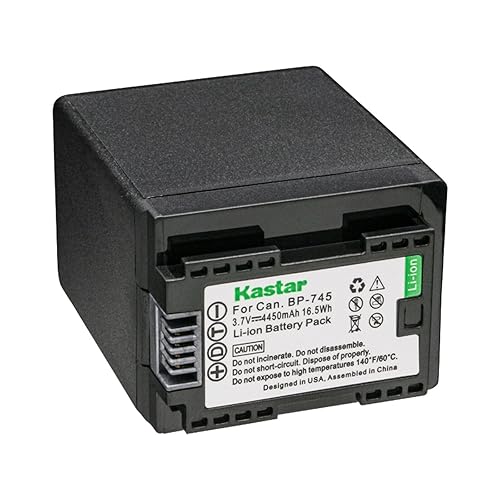 Kastar BP-745 Battery 1-Pack Replacement for Canon VIXIA HF R800 HFR800, LEGRIA HF M36 HFM36, LEGRIA HF M38 HFM38, LEGRIA HF M46 HFM46, LEGRIA HF M52