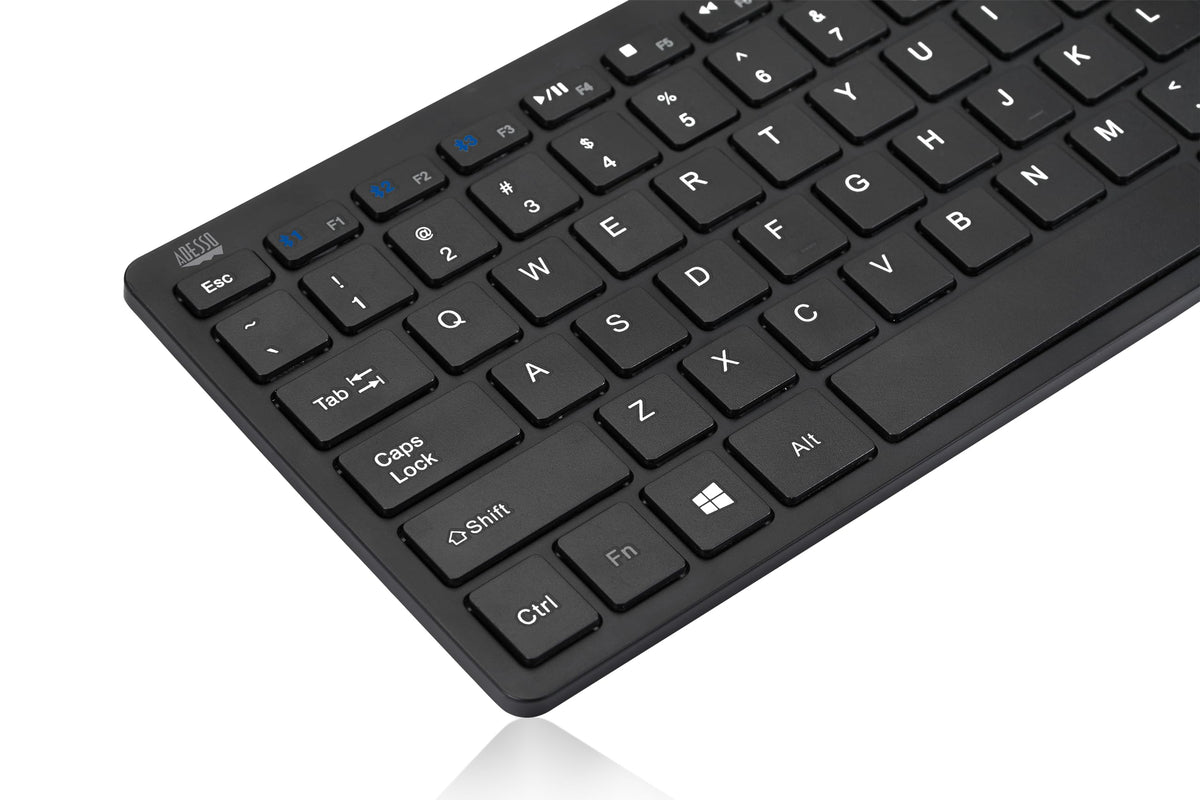 Adesso SlimTouch WKB-1100BB Bluetooth 3.0 Mini Keyboard with Scissor-Switch, Multimedia and Internet Hotkeys, 78-Key US Layout, and 30 Feet Working