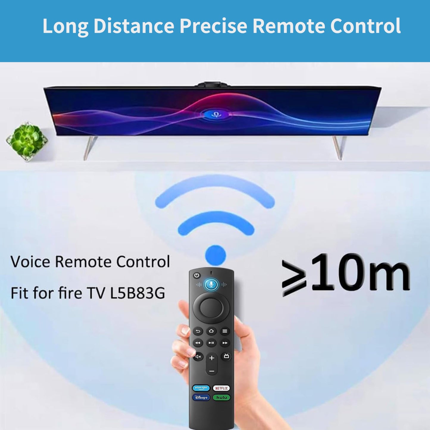 Voice Remote for Fire Series, TV Stick (HD, 4K, 4K Max, Lite), TV Cube and Omni, Insignia, Toshiba, Smart TVs, with Voice Control