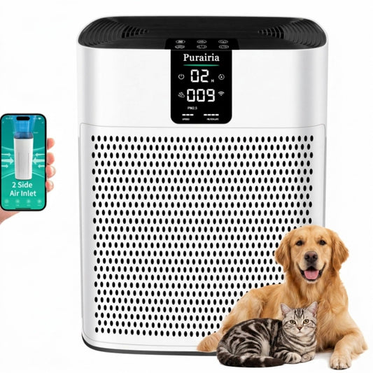 Air Purifiers for Home Bedroom Pets, HEPA Air Purifier for Pets Hair Dander Odor,Smart Air Cleaner with Sleep Mode 22dB,App Control,Air Quality Sensor