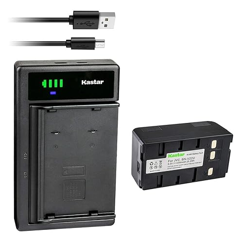 Kastar 1-Pack Battery and Smart USB Charger Replacement for JVC BN-V11U BN-V20U BN-V22U BN-V24U BN-V25U Battery, JVC BN-V400U BN-V65 Battery GR-SXM930