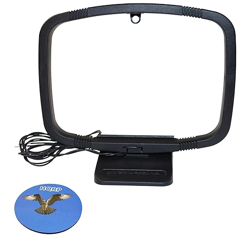 HQRP AM Loop Antenna Compatible with Harman Kardon AVR 1510 / AVR 151 / AVR 1610 / AVR 161 / AVR 1710 / AVR 171 / AVR 3600 / AVR 3700 + HQRP Coaster