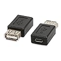 ELECTOP 2 Pack USB 2.0 A Female to USB Micro Female Adapter Converter