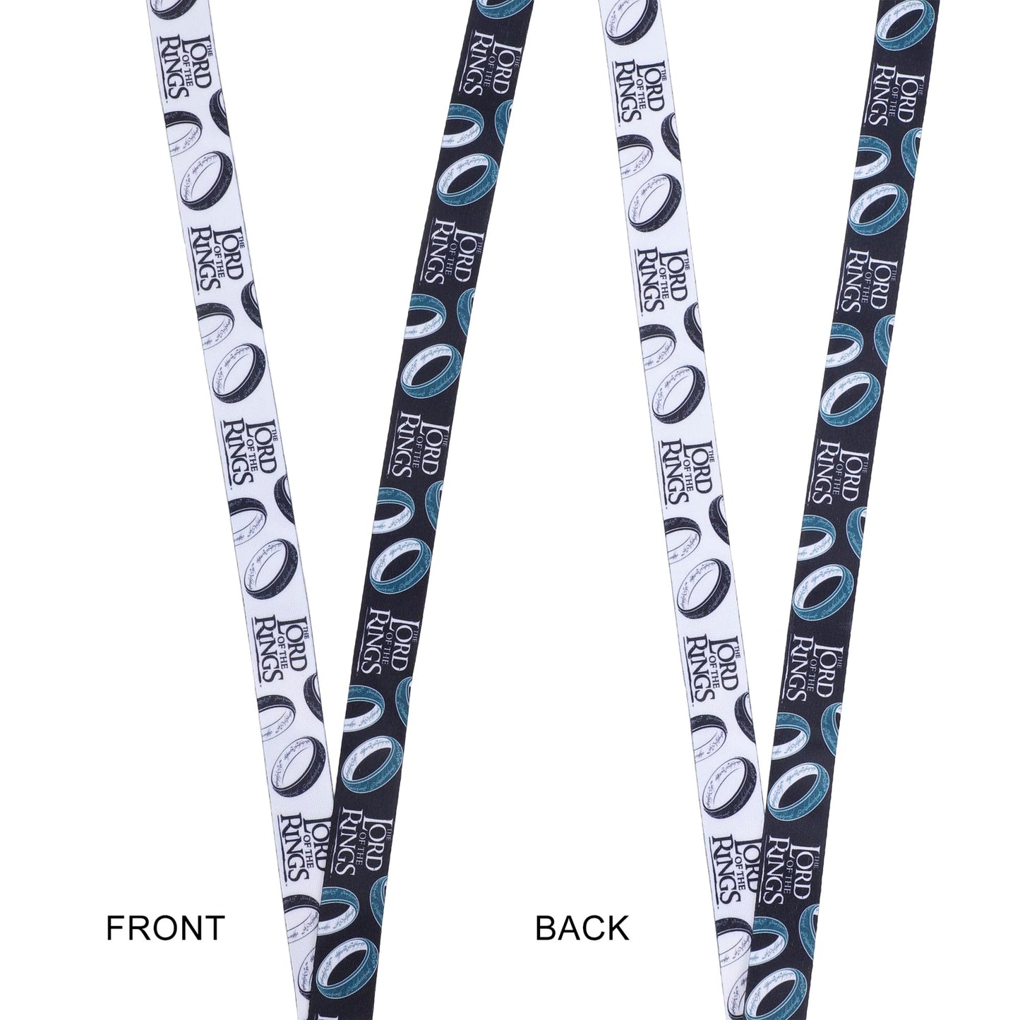 Bioworld Lord Of The Rings The One Ring 22" Black & White Lanyard WIth ID Sleeve