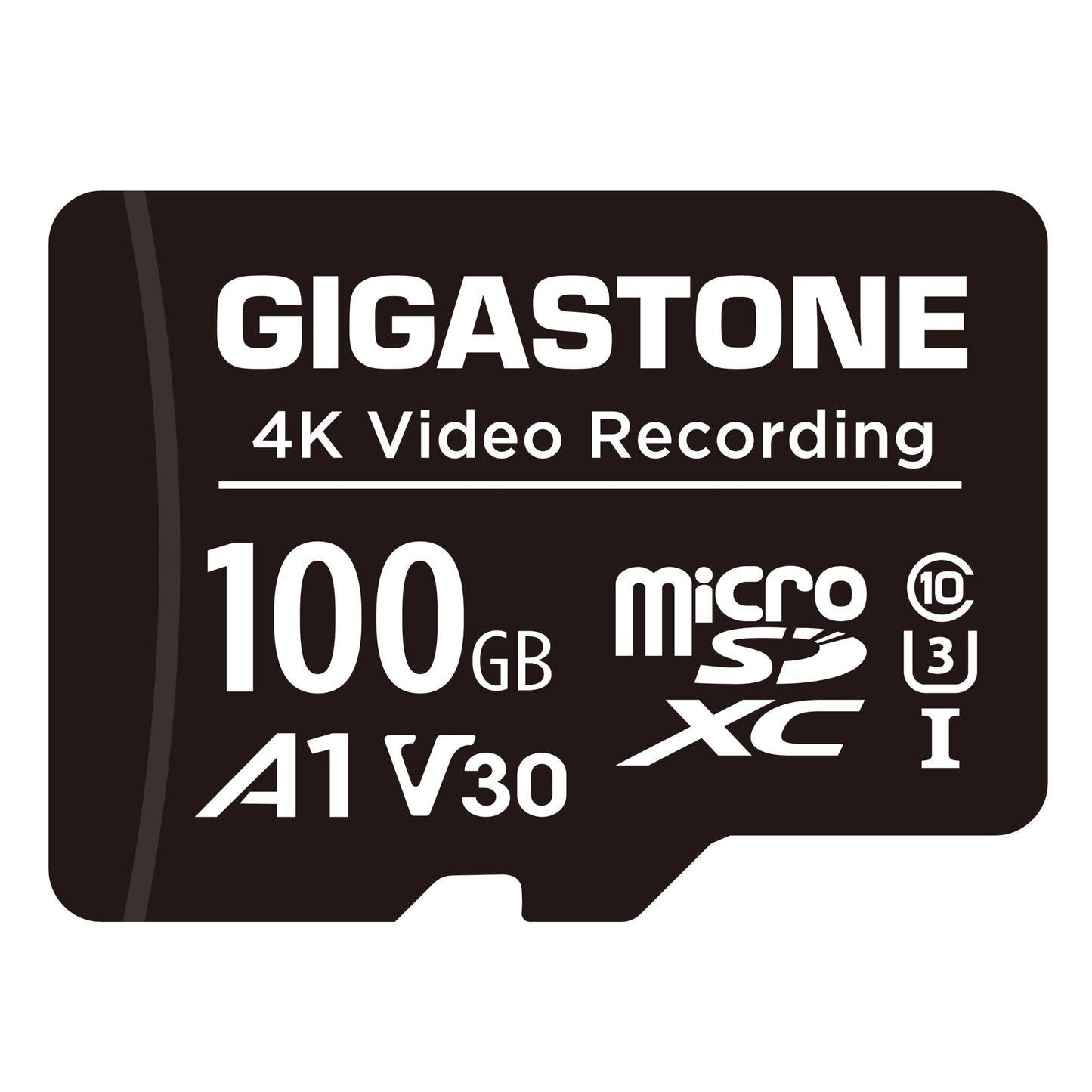 GIGASTONE 100GB Micro SD Card, A1 V30 4K Video Recording, Compatible with Security Camera, Dash Cam, Drone, 100MB/s MicroSDXC Memory Card UHS-I