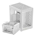 GAMDIAS RGB Dual-Chamber Tempered Glass Gaming PC Case, 2-Way Standing w/Vertical & Horizontal Orientaton & One-Touch Open Computer Case Support 420mm
