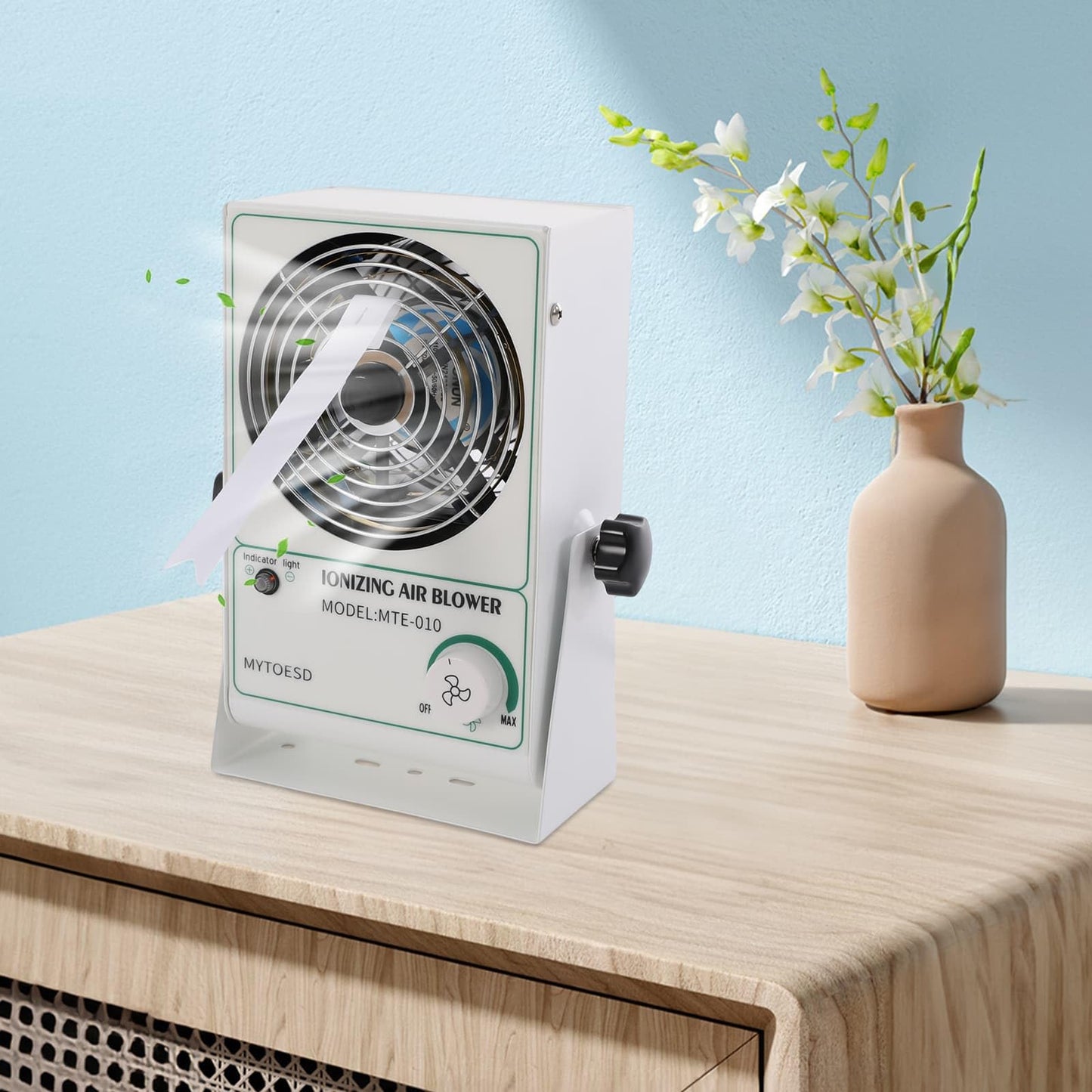 Ncescmal Ionizing Air Blower Fan 110V/60Hz Electrostatic Ion Elimination Electric Fan