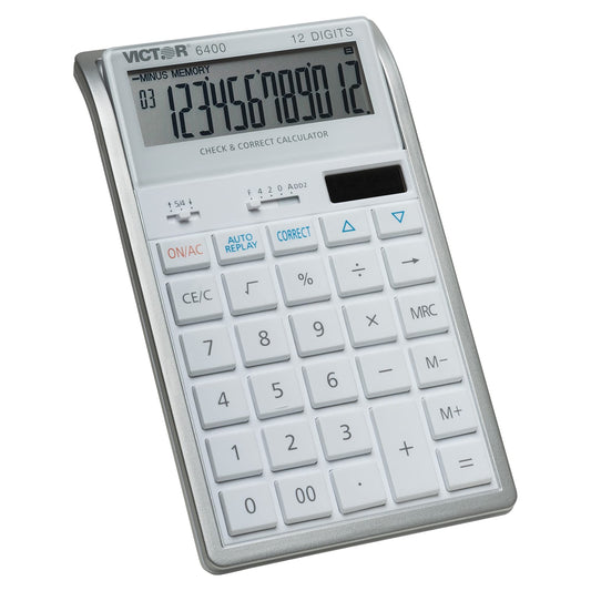 Victor 6400 Desktop Calculator, 12-Digit LCD