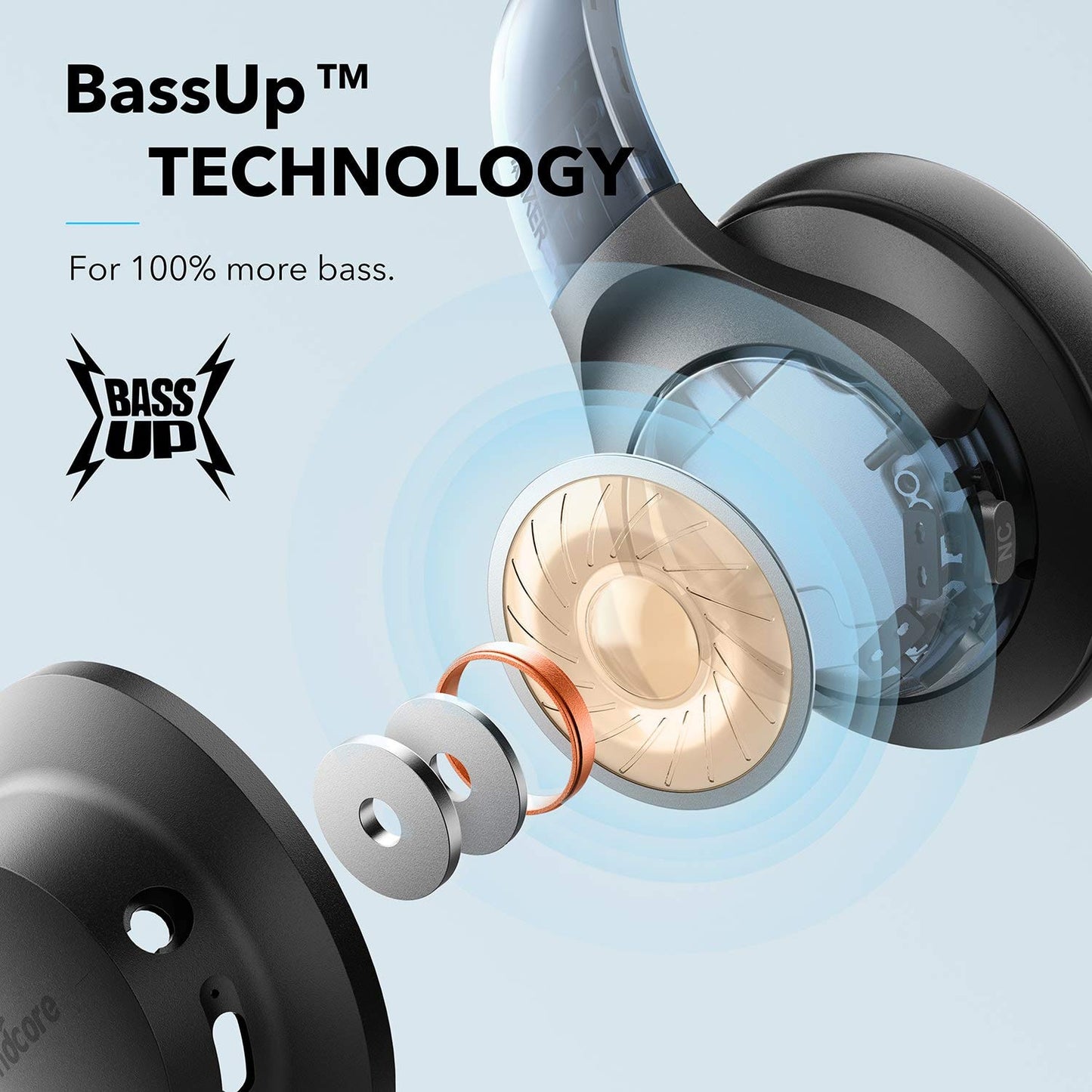Anker Soundcore Life Q20 Hybrid Active Noise Cancelling Headphones, Wireless Over Ear Bluetooth Headphones with 40H Playtime, Hi-Res Audio, Deep…