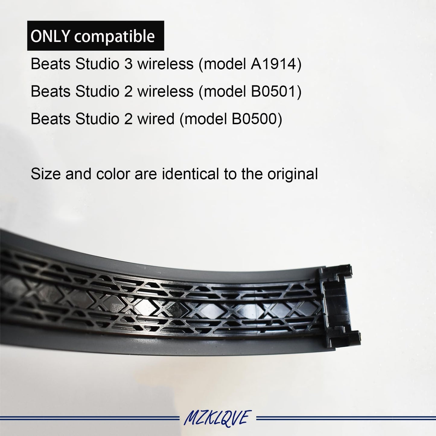 Studio 3 Headband - Replacement Parts for Beats Studio3, Studio 2 Wired/Wireless Headphones (Black Gold)