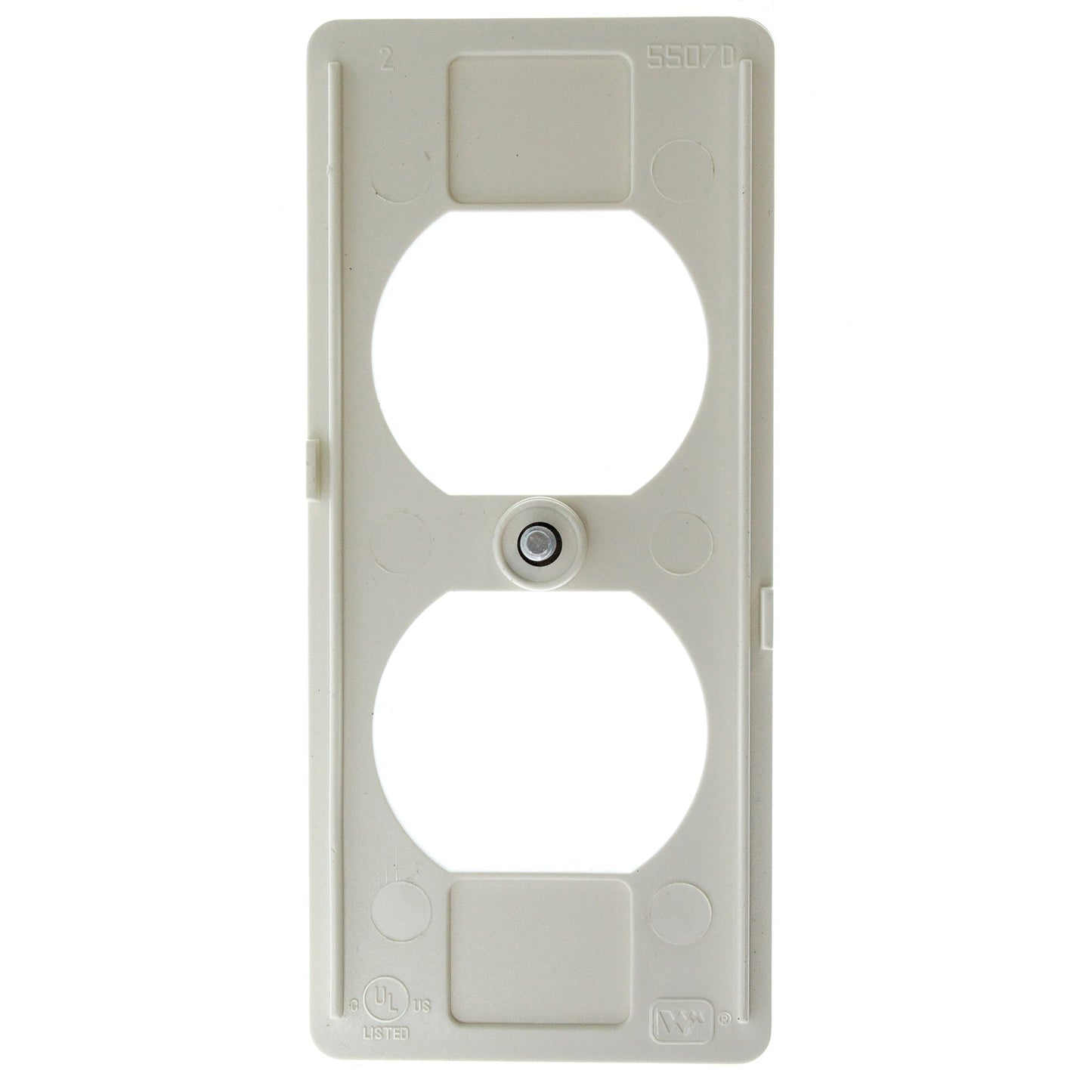 Wiremold 5507D Non-Metallic Duplex Faceplate 5500 Ivory