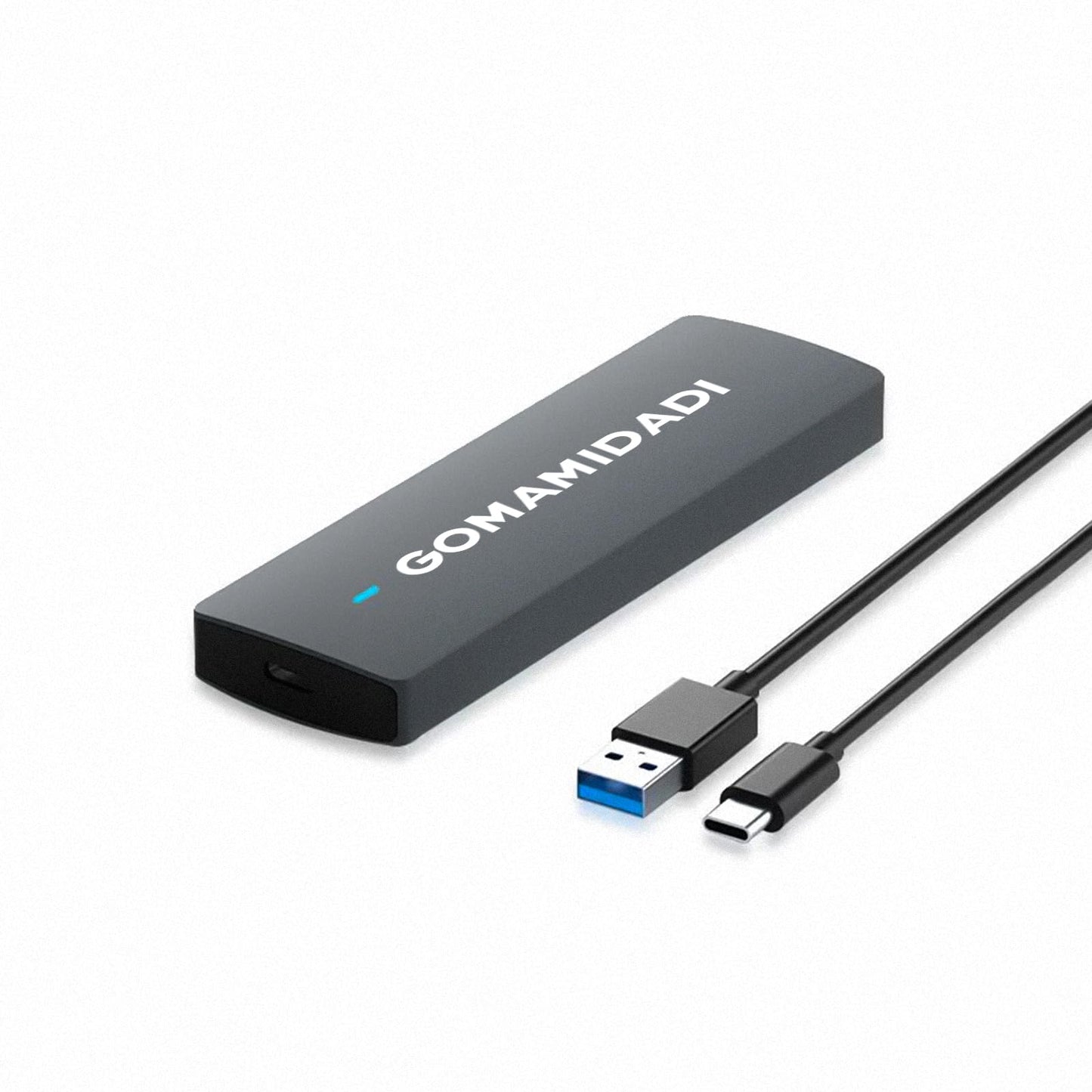 GOMAMIDADI Dual Protocol M.2 SSD Enclosure NVMe/NGFF- 10Gbps USB C 3.1 Tool-Free External Aluminum Alloy SSD Case, 2230/2242/2260/2280 M2 SSDs Drive
