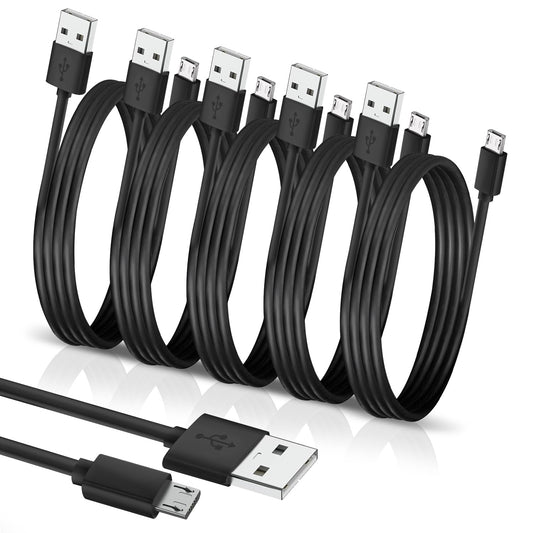 BRENDAZ (5 Pack) Micro USB Cable - Micro USB to USB Charger Cord, Data Transfer Android USB Cord, Compatible with Kindle Fire HD Tablet, Xbox One S X
