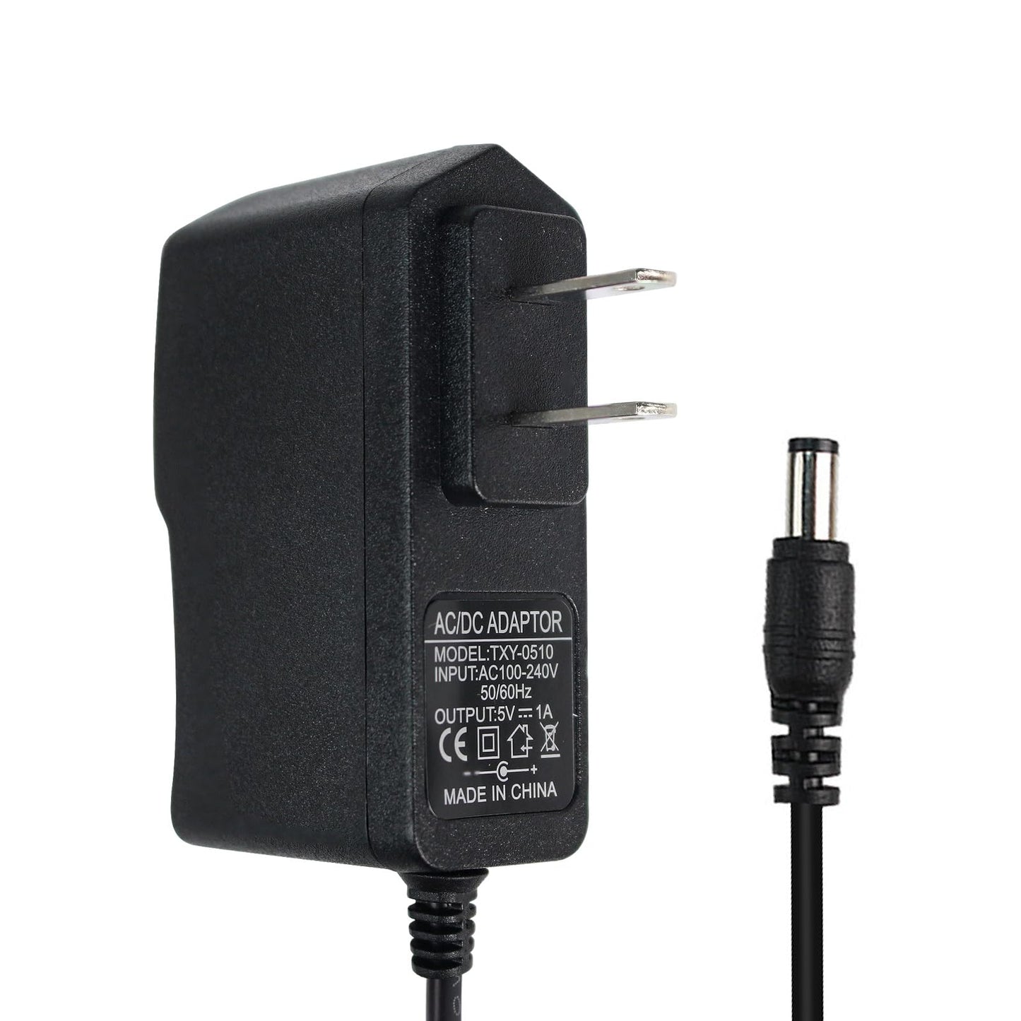 Yetaida 5V 1A DC Power Supply Cord, Max 5W Power Adapter Universal Wall Charger Plug, AC 100-240V to DC 5V 1A 5W, 5.5 * 2.5mm Jack Replacement Power…