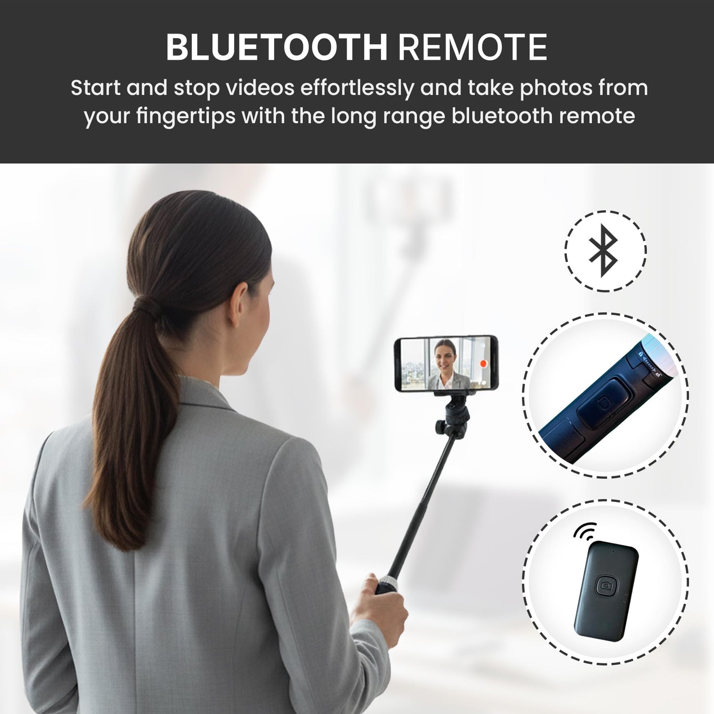 Audience Mobile Tripod and Selfie Stick with Bluetooth Remote for Mobile Content Creators