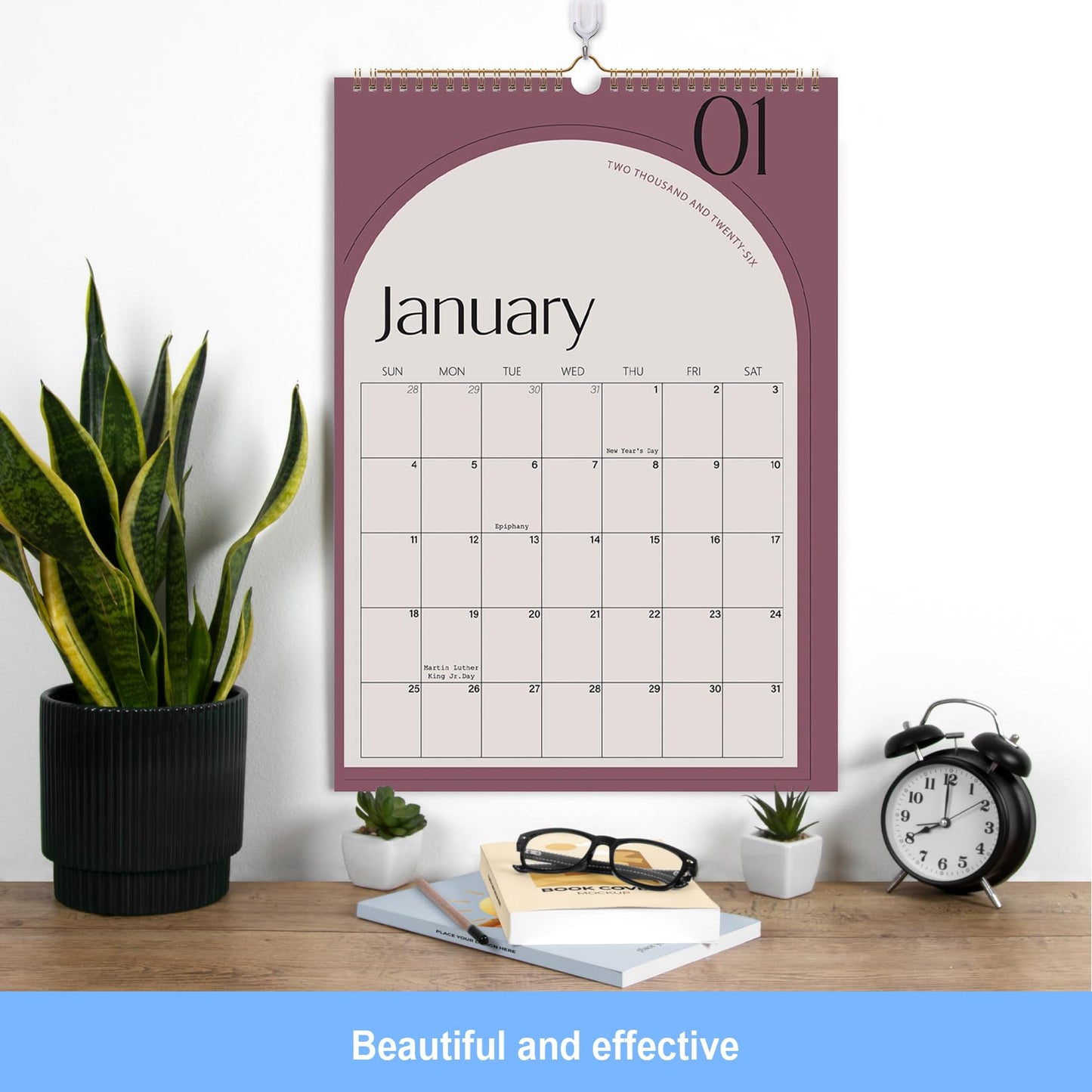 Comix 2026 Wall Calendar 12x17 Inch - 12 Month Jan to Dec 2026, Thick 120GSM Paper, Large Blocks Monthly Calendar for Notes, Home Office & School