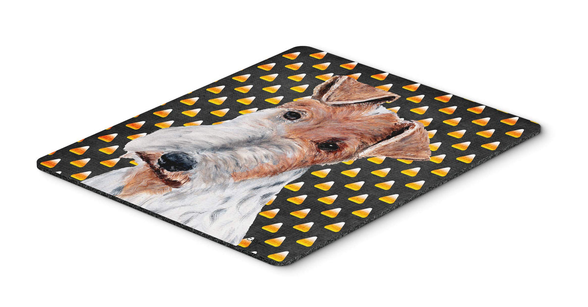 Caroline's Treasures SC9652MP Wire Fox Terrier Candy Corn Halloween Mouse Pad, Hot Pad or Trivet for Home Office Gaming Working Computers Laptop Mouse