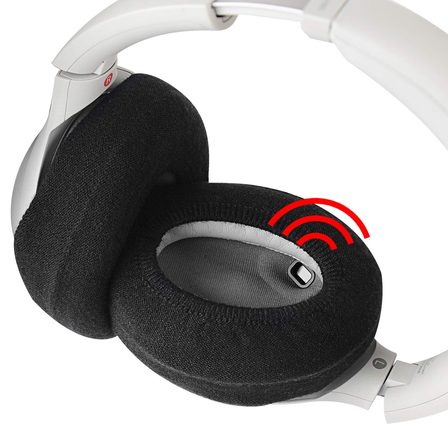 Geekria 2 Pairs Knit Headphones Ear Covers - Product Safety Certified - Washable & Stretchable Sanitary Earcup Protectors for Over-Ear Headsets, Sweat