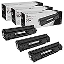 LD Products Compatible HP 36A Black Toner Cartridge Replacement CB436A (3-Pack) Compatible with the Following HP Printers M1522n MFP M1522nf MFP P1505