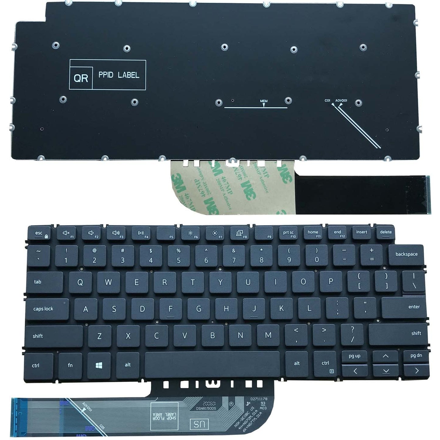 Keyboard go go go US Layout Laptop Keyboard for Dell inspiron 13 5301 5390 5391 7306 7390 7391, inspiron 14 5405 5406 5490 5493 5498 7405 7409 7490