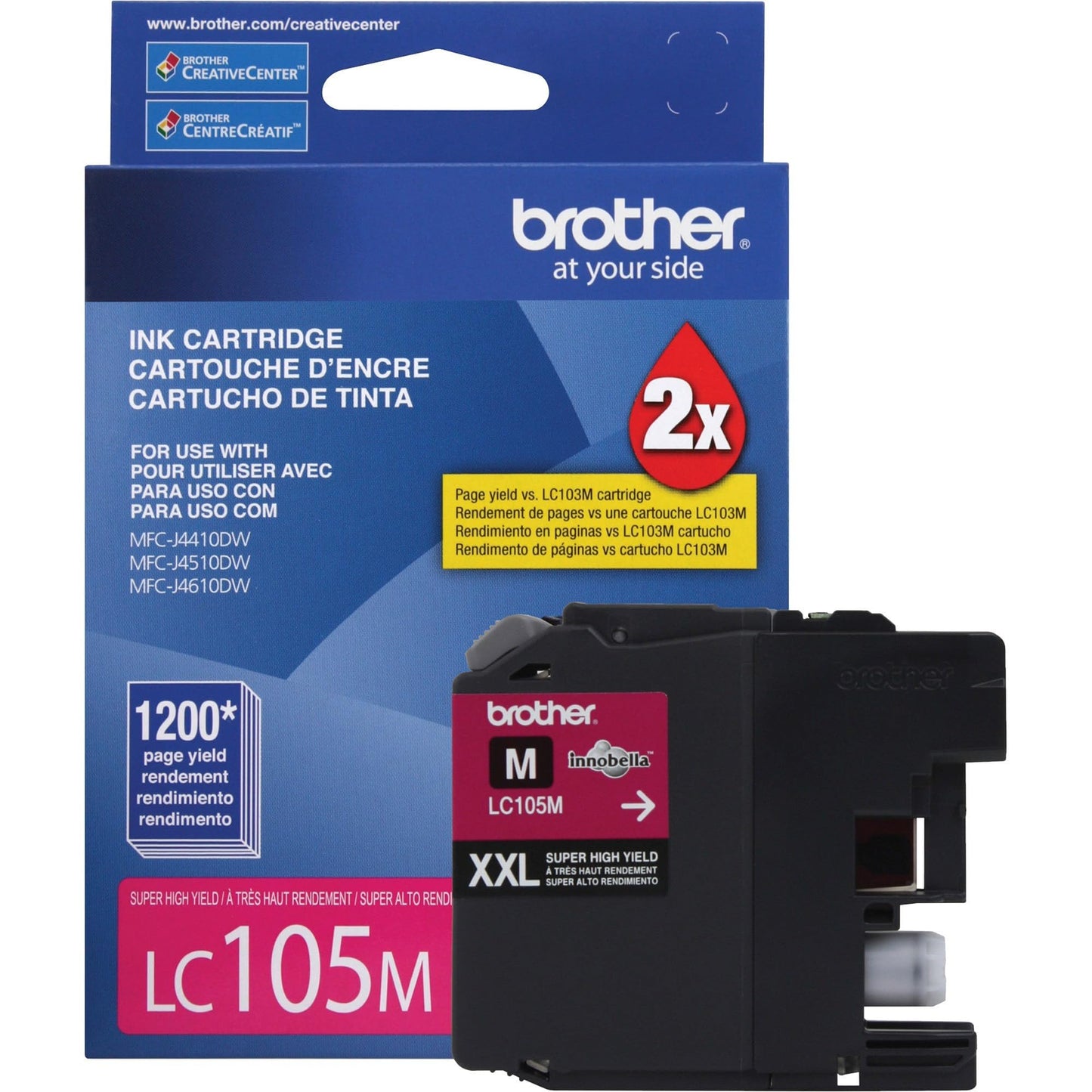 Brother Genuine LC105M Super High Yield XXL Magenta -Ink -Cartridges