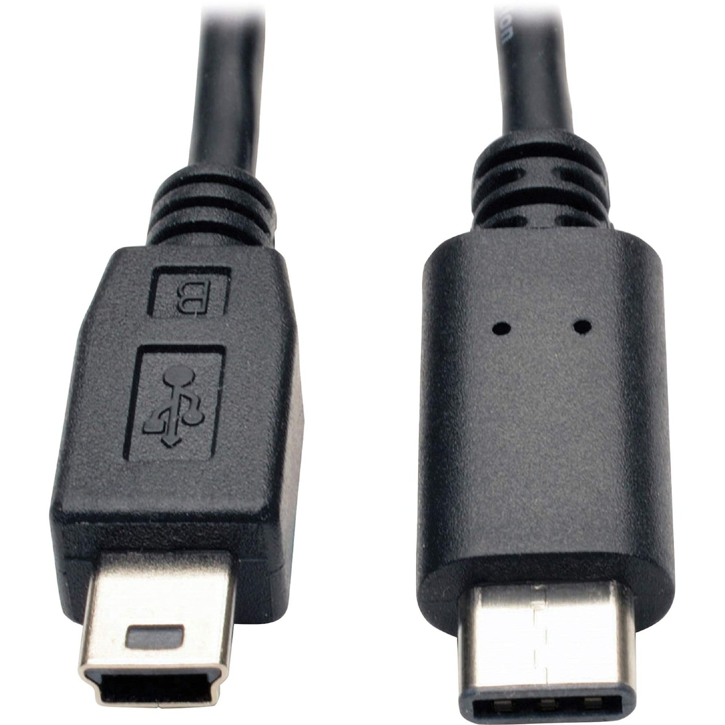 Tripp Lite 6ft USB 2.0 Hi-Speed Cable 5-Pin Mini-B to USB Type-C USB-C M/M Black (U040-006-MINI)