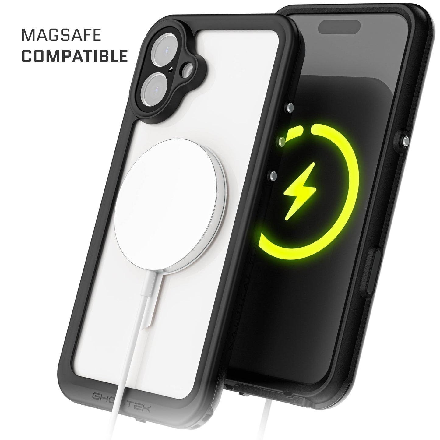 Ghostek Nautical Slim iPhone 16 Plus Waterproof Case - Built-in Screen and Camera Lens Protector, Compatible with Apple MagSafe Accessories Designed