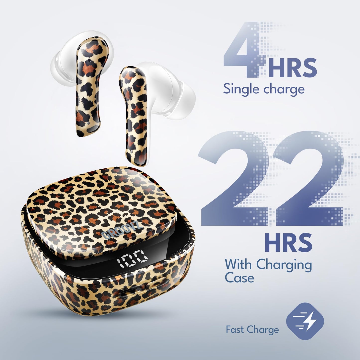 Groovz True Wireless Earbuds with Charging Case - Designed and Engineered in the USA - IPx4 Water Resistant Bluetooth Earbuds Compatible with Apple…