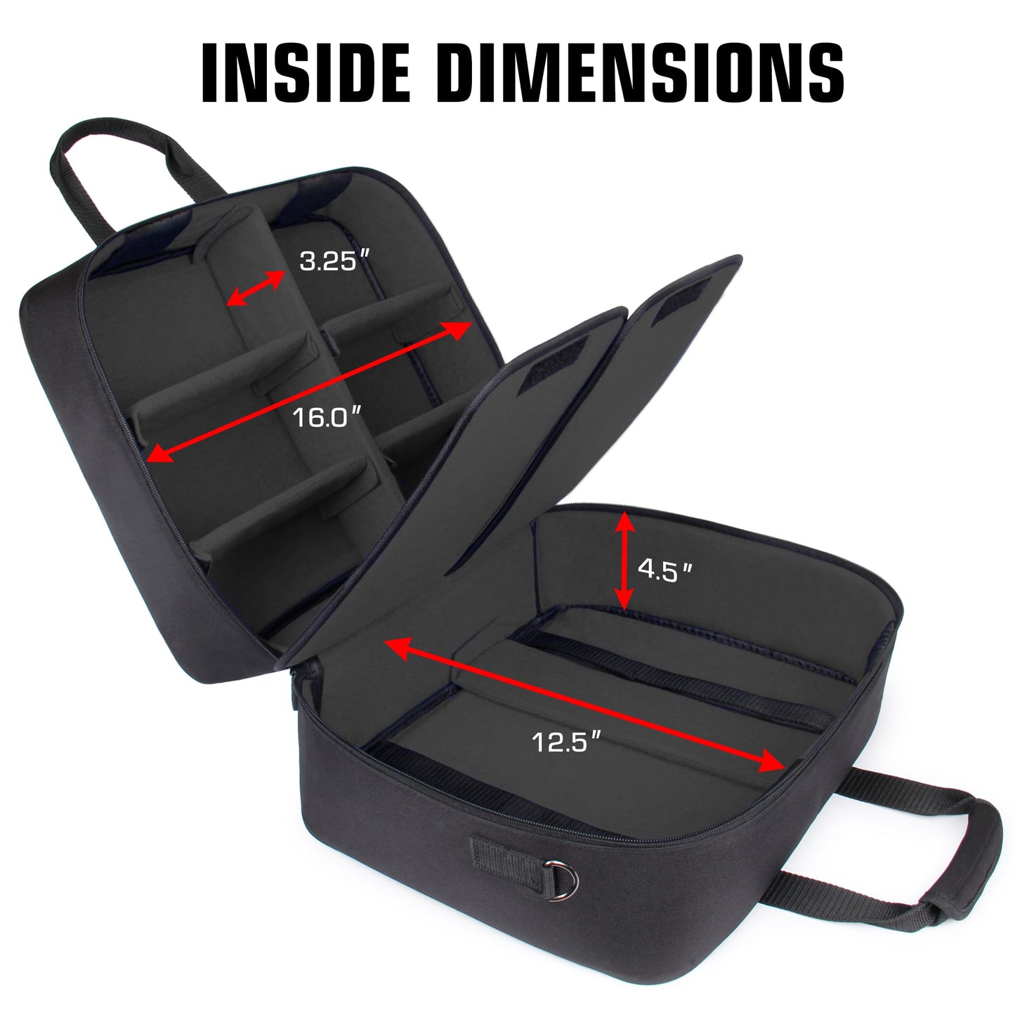 USA Gear PS5 Carrying Case - Travel Bag Compatible with PlayStation 5, PS5 Slim with Adjustable Interior - Shoulder Travel Case for Dualsense