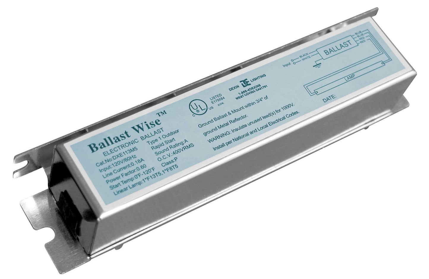Ballastwise Electronic Ballast for Single F13T5 Tube DXE113M5