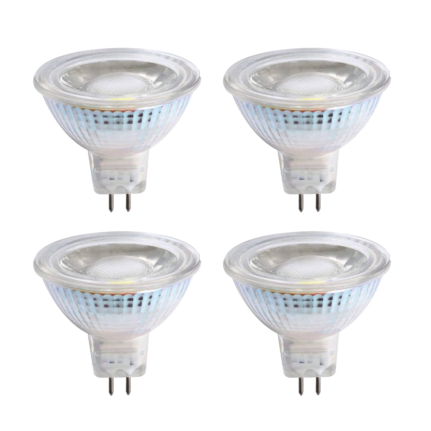 CTKcom 5W MR16 COB LED Bulbs(4 Pack)- LED Bulb Spotlight Cob AC/DC 12V 50W Halogen Light Equivalent 6000K Daylight White Ultra Bright LED Spot Light