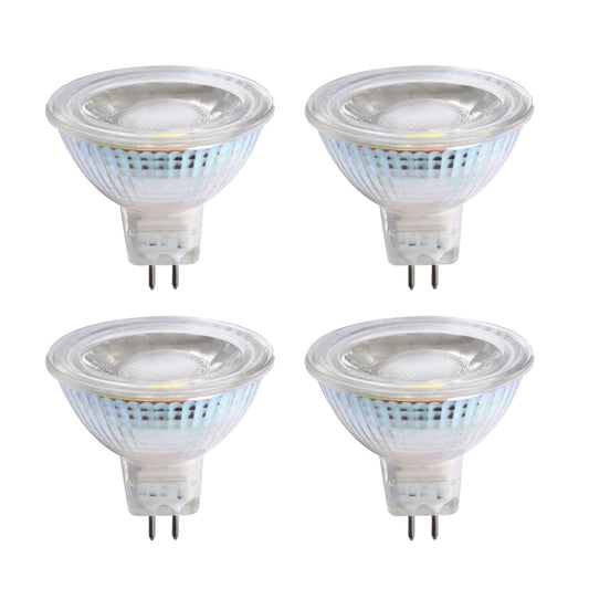 CTKcom 5W MR16 COB LED Bulbs(4 Pack)- LED Bulb Spotlight Cob AC/DC 12V 50W Halogen Light Equivalent 6000K Daylight White Ultra Bright LED Spot Light