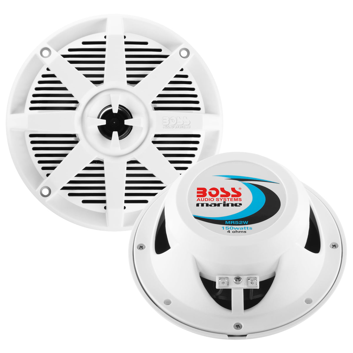 BOSS Audio Systems MR52W 5.25 Inch 2 Way Full Range 150 W Boat Speaker Pair