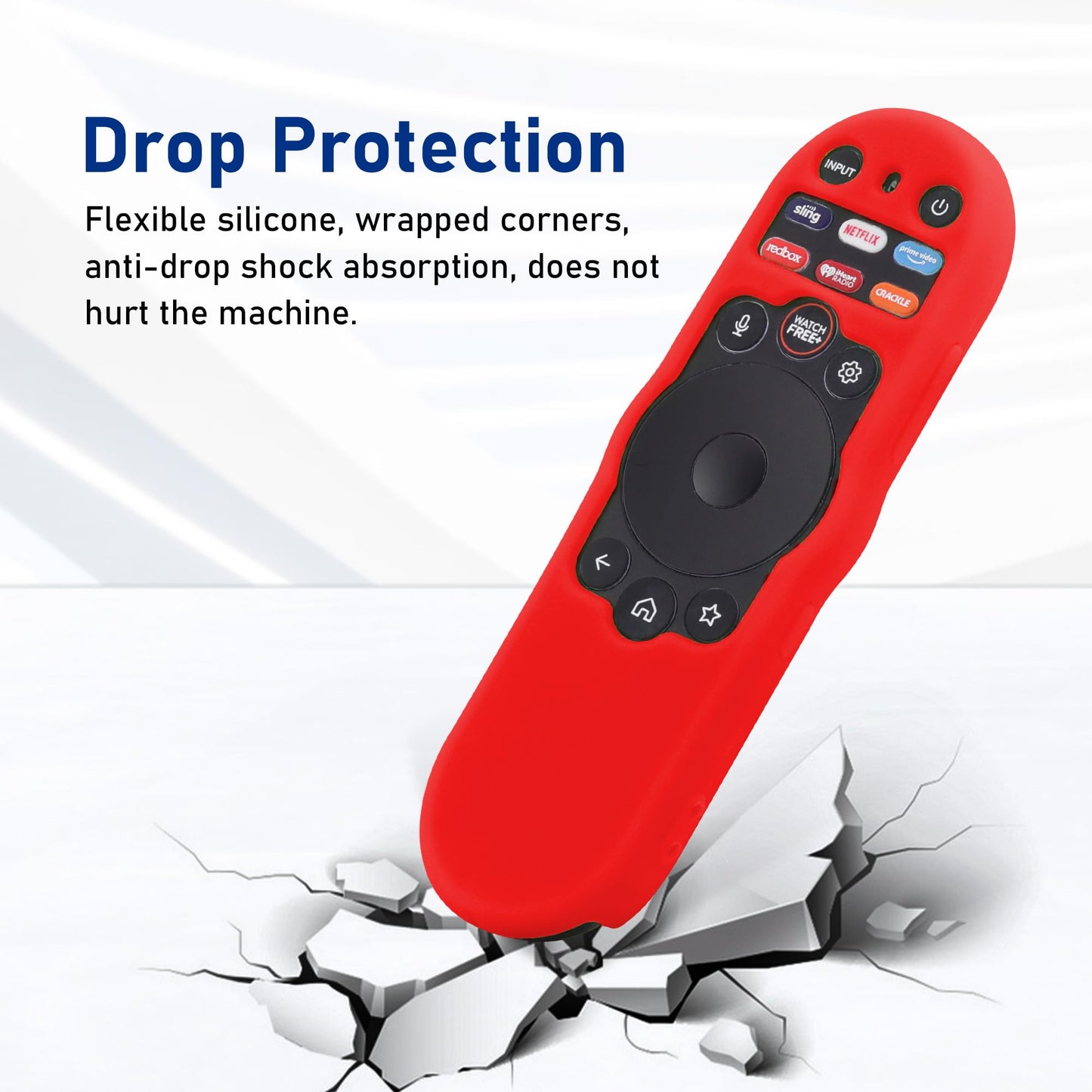 LEFXMOPHY Silicone Remote Cover for Vizio TV Remote XRT270 2023, Case for Vizio Quantum Pro/Quantum 2024 4K OLED TV Remote Control Sleeve, Red