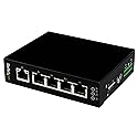 StarTech.com 5 Port Unmanaged Industrial Gigabit Ethernet Switch - DIN Rail / Wall-Mountable Network Switch - Rugged IP30 Gigabit Switch , TAA