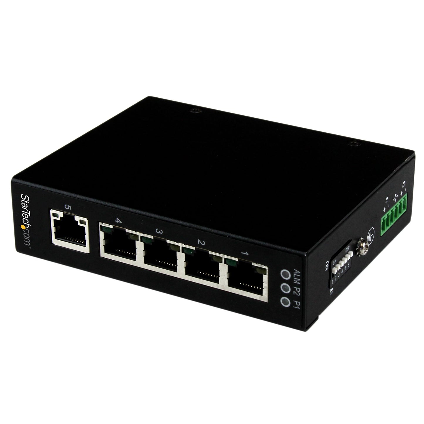 StarTech.com 5 Port Unmanaged Industrial Gigabit Ethernet Switch - DIN Rail / Wall-Mountable Network Switch - Rugged IP30 Gigabit Switch , TAA