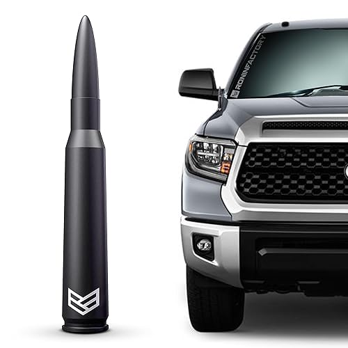 RONIN FACTORY Bullet Antenna for Toyota Trucks - Toyota Tundra (2014-2019) Tacoma (1995-2015) & FJ Cruiser (2006-2014) 6061 Solid Billet Construction