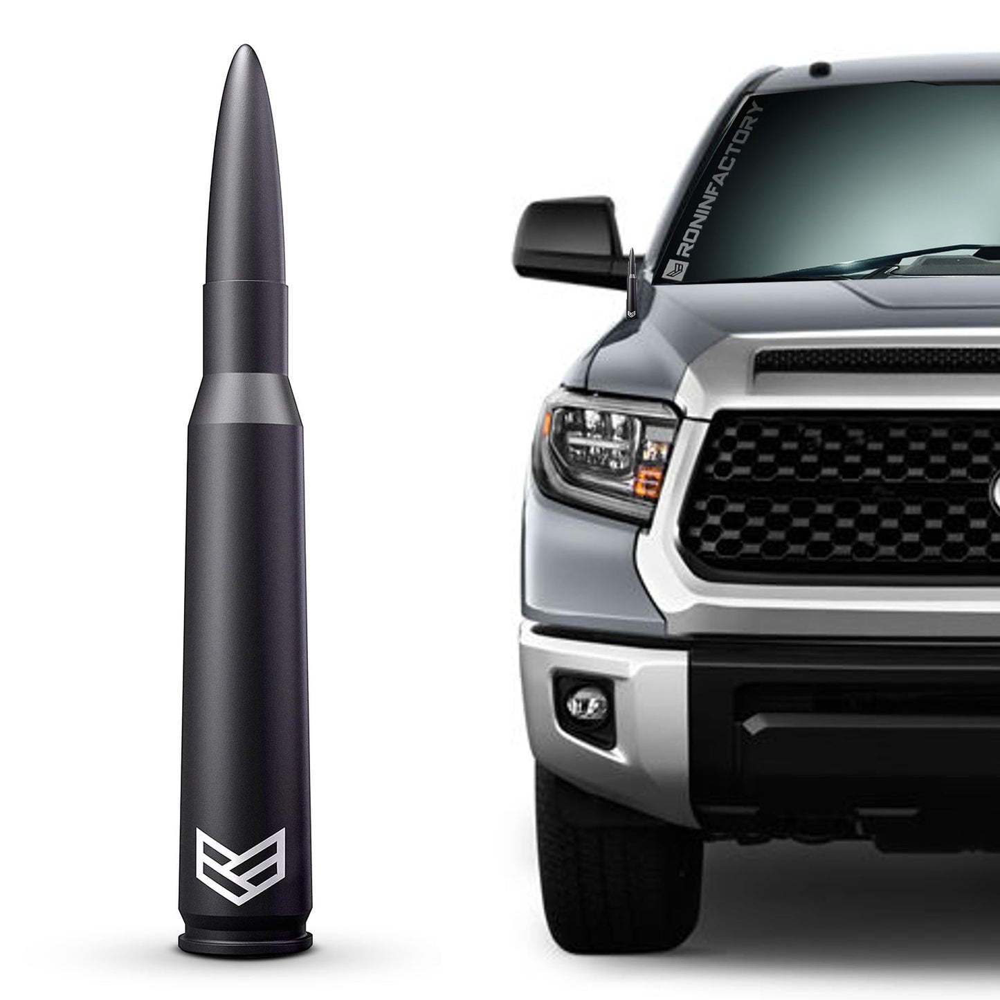 RONIN FACTORY Bullet Antenna for Toyota Trucks - Toyota Tundra (2014-2019) Tacoma (1995-2015) & FJ Cruiser (2006-2014) 6061 Solid Billet Construction