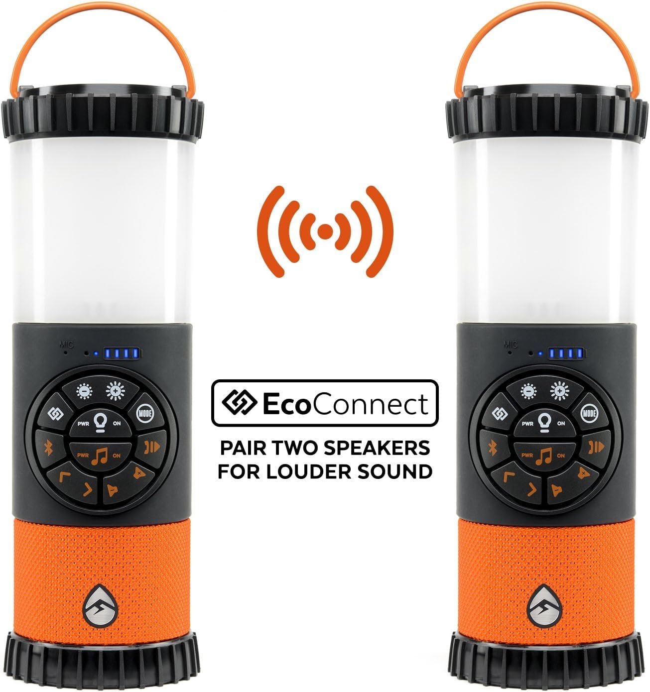ECOXGEAR EcoLantern: Indoor/Outdoor Portable Bluetooth Speaker, 88dB Loud, IP67 Waterproof, with 360 Degree Sound and Party Lights, 20+ Hours Playtime