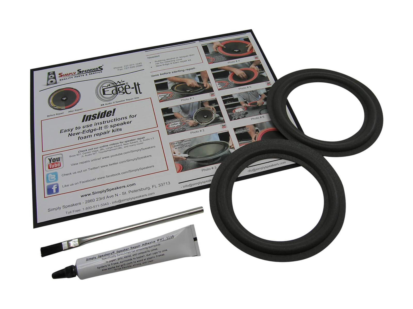 Advent 5.25 Inch Foam Speaker Repair Kit FSK-5.25 (Pair)