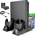 Cooling Stand for Xbox One/One S/One X, CTPOWER Vertical Charging Station with 2 Pack 600mAh Batteries, Games Storage, Dual Controller Charging