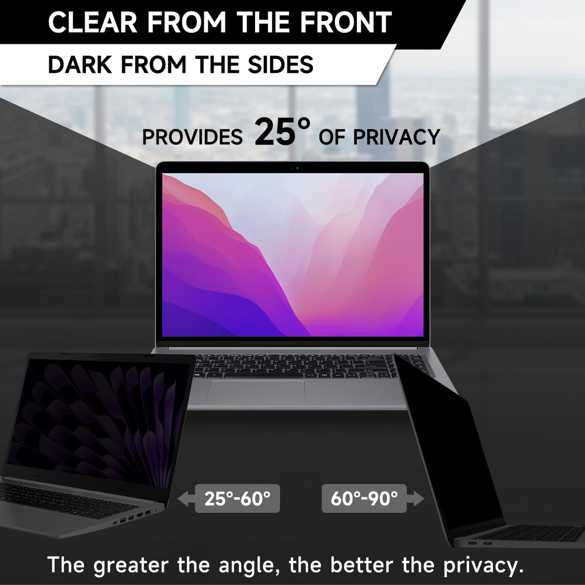 ANTOGOO V 2-Pack Privacy Screen Compatible with MacBook Pro 13 Inch Screen Protector (2016, 2017, 2018, 2019, 2020, 2021, 2022, M1, M2), Laptop