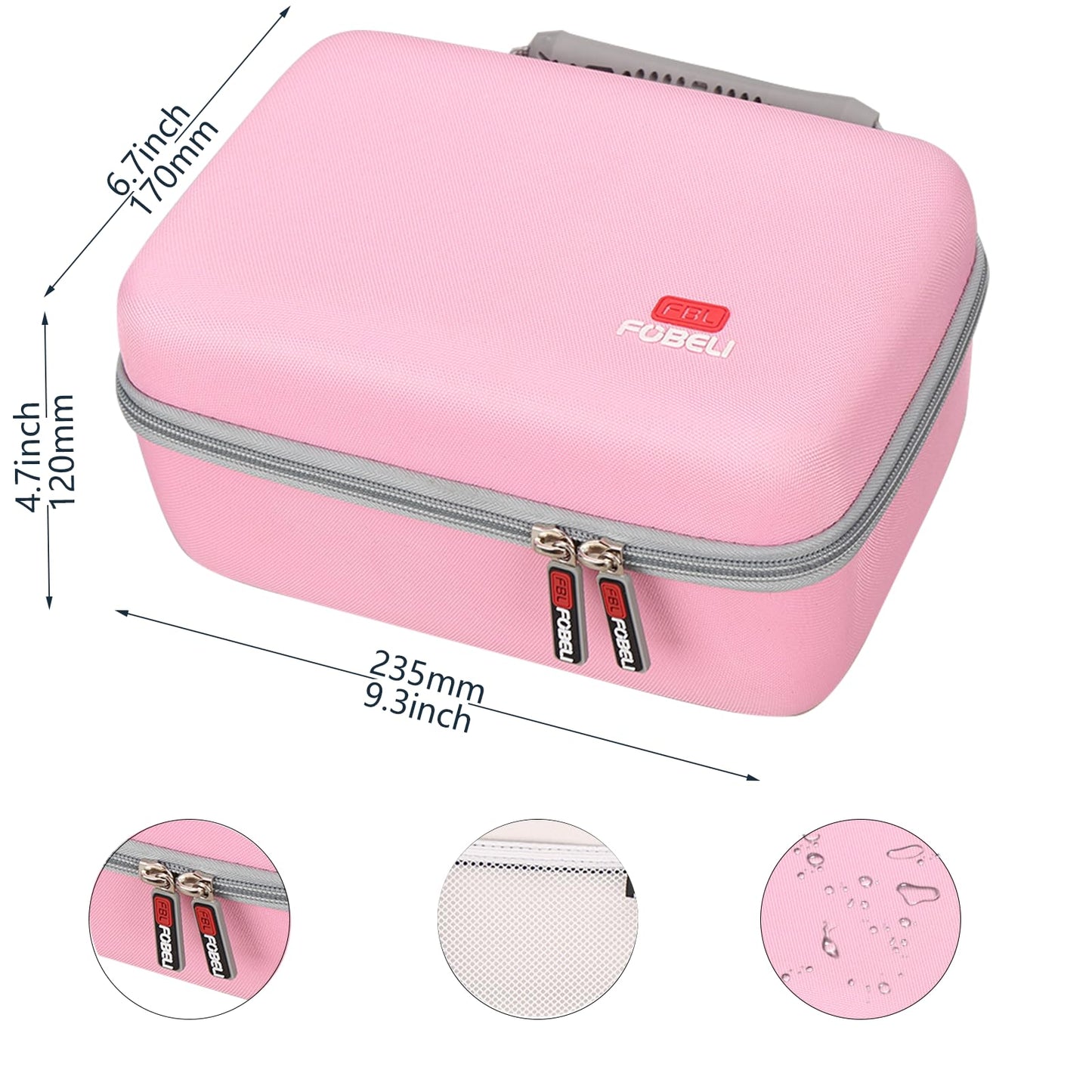 FBLFOBELI Hard Case for POLONO/for Phomemo/for SVANTTO/for YOTON/for Rollo/for Nelko/for Omezizy Bluetooth Thermal Shipping Label Printer - 241BT