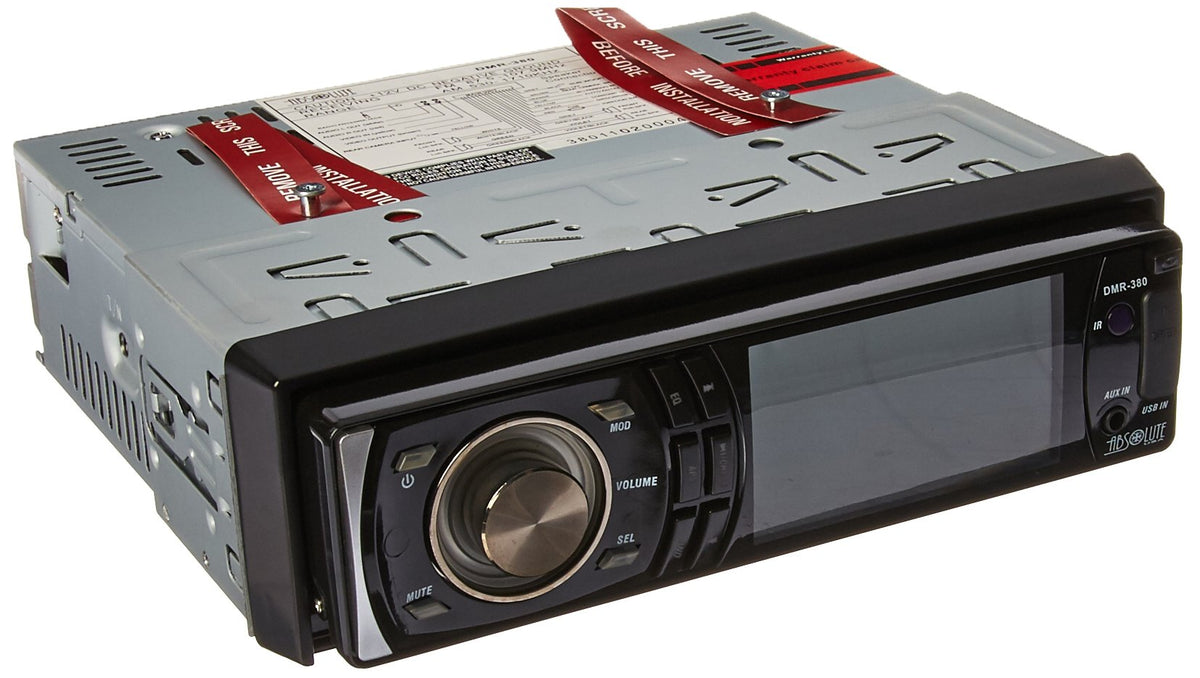 Absolute USA DMR-380 3.5-Inch in-Dash Single Din Receiver