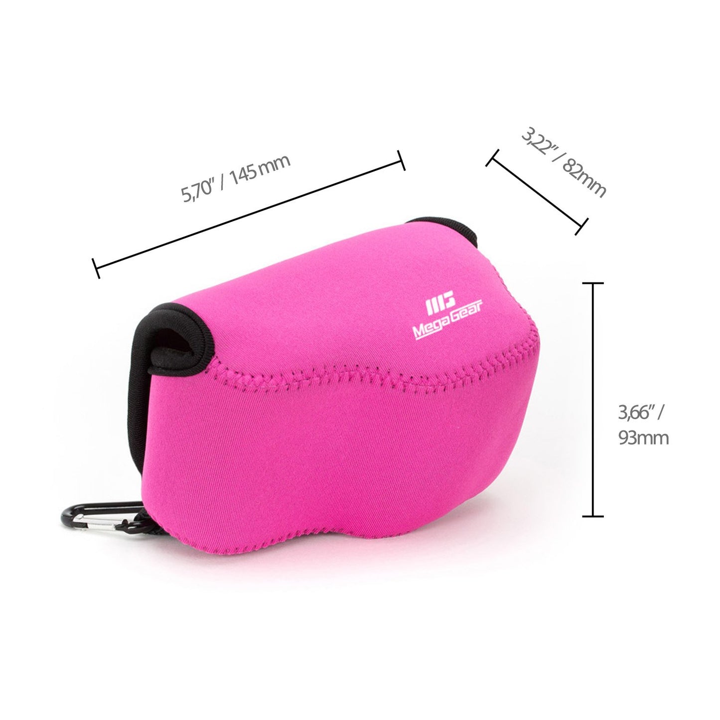MegaGear MG064 Ultra Light Neoprene Camera Case Compatible with Sony Alpha A6400, A6500, A6300, A6000 (16-50 mm)-Hot Pink (MG066)