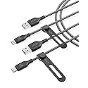 Anker Cable Bio-Briaded, Durable USB A to USB C Charger Cable for Samsung Galaxy Note Series, LG V30 (2 Pack, 6FT, Black)