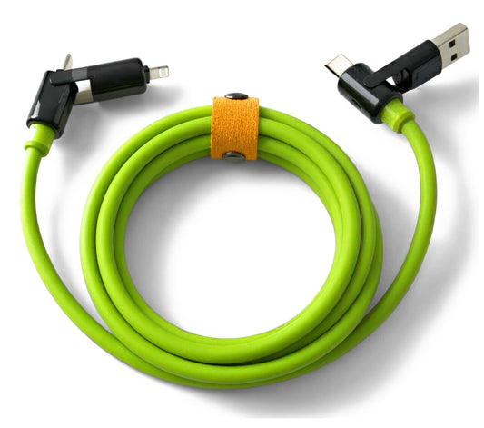 Kwiq Connect USB-C Cable 240W Fast Charging 4 in 1 Charging Cable 4FT, Chubby USB A/C to C/with Light for iPhone 16e 16 15 14 Pro/MacBook/iPad/Samsung